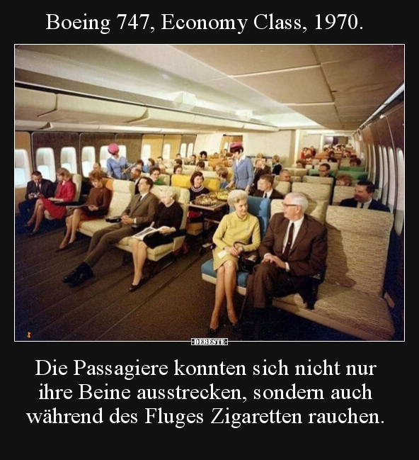 Boeing 747, Economy Class, 1970.. - Lustige Bilder | DEBESTE.de