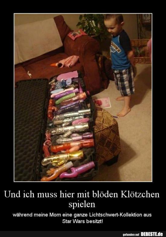 Und ich muss hier mit blöden Klötzchen spielen..
