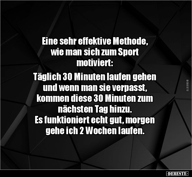 Eine sehr effektive Methode, wie man sich zum Sport.. - Lustige Bilder | DEBESTE.de