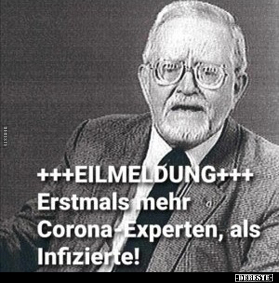 Eilmeldung... Erstmal mehr Corona-Experten, als.. - Lustige Bilder | DEBESTE.de