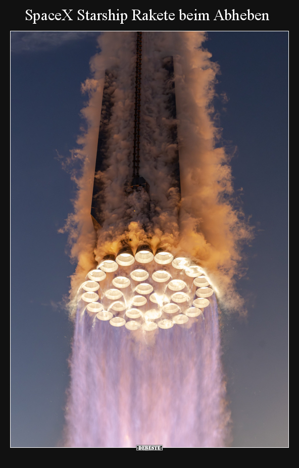 SpaceX Starship Rakete beim Abheben.. - Lustige Bilder | DEBESTE.de