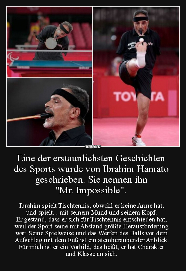 Eine der erstaunlichsten Geschichten des Sports wurde von.. - Lustige Bilder | DEBESTE.de