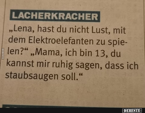 "Lena‚ hast du nicht Lust, mit dem Elektroelefanten..." - Lustige Bilder | DEBESTE.de