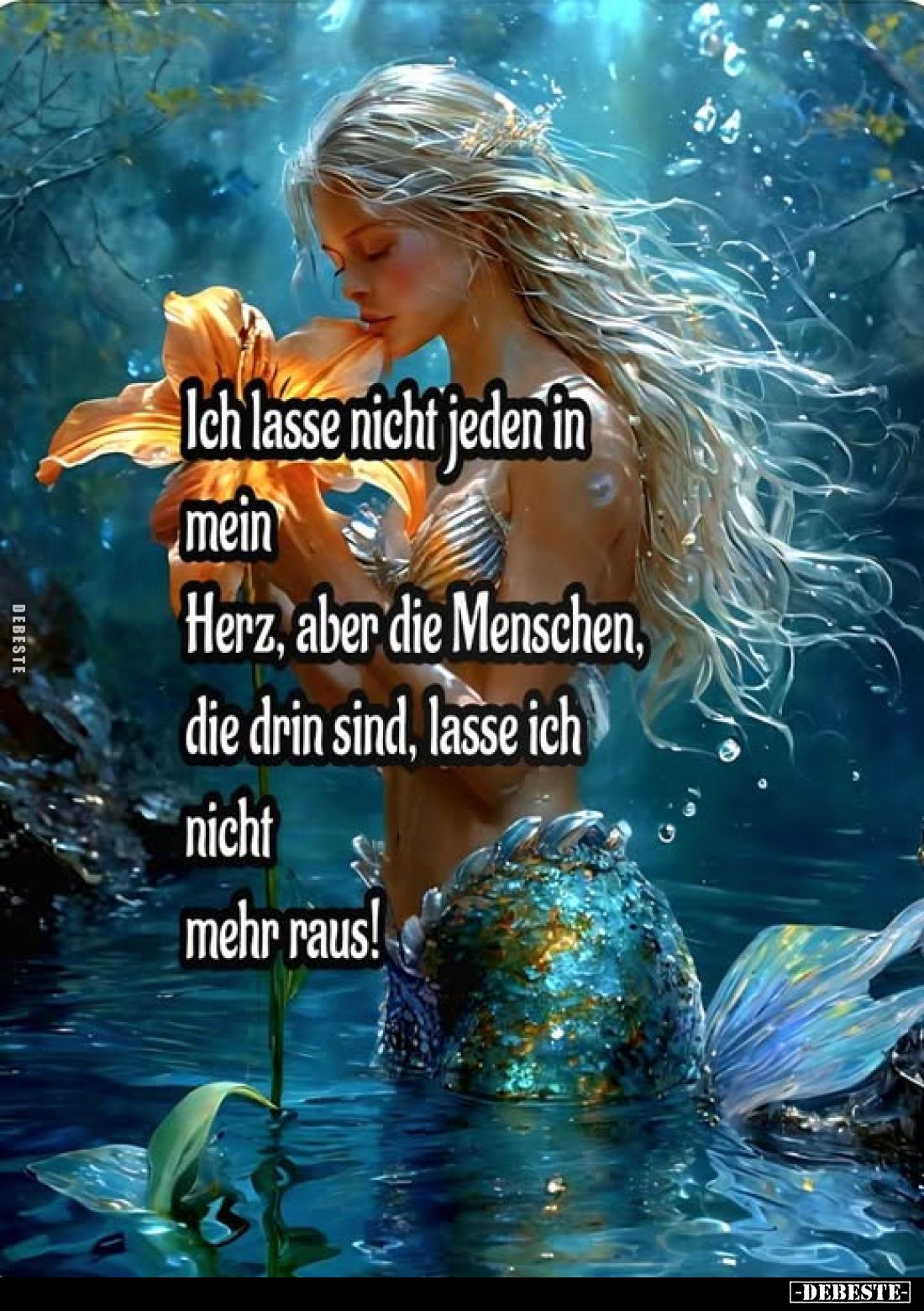 Ich lasse nicht jeden in mein
Herz, aber die Menschen, die drin sind, lasse ich nicht mehr raus!