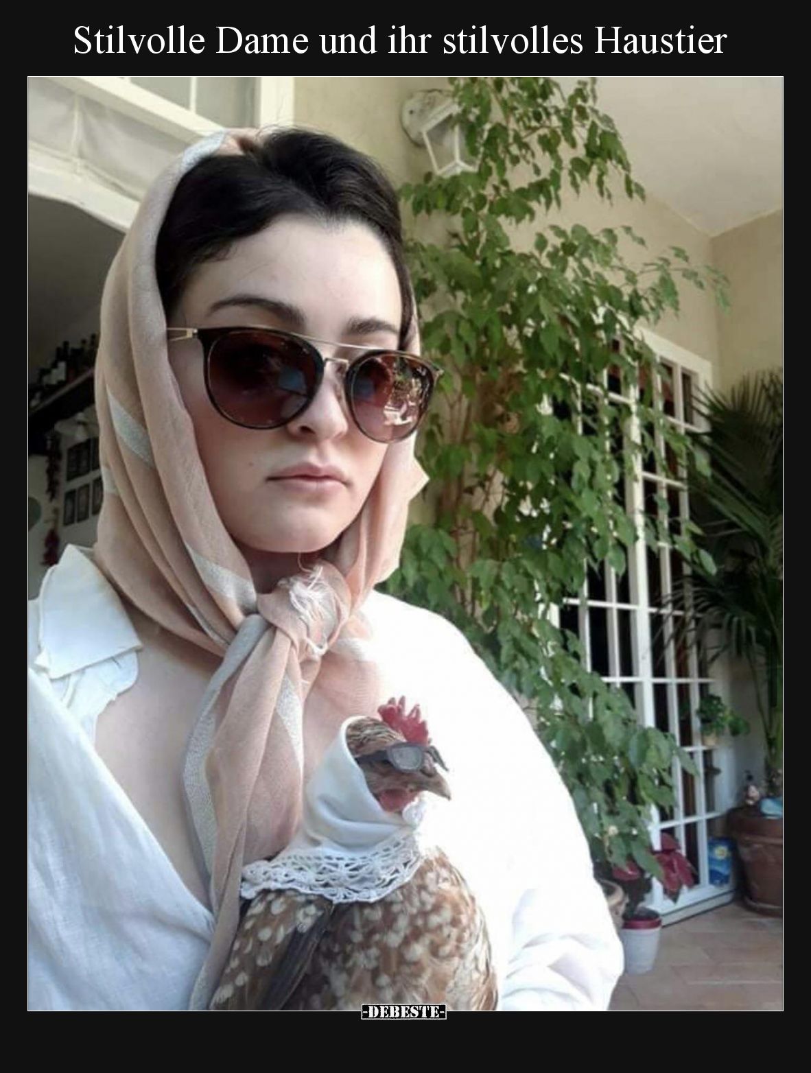 Stilvolle Dame und ihr stilvolles Haustier