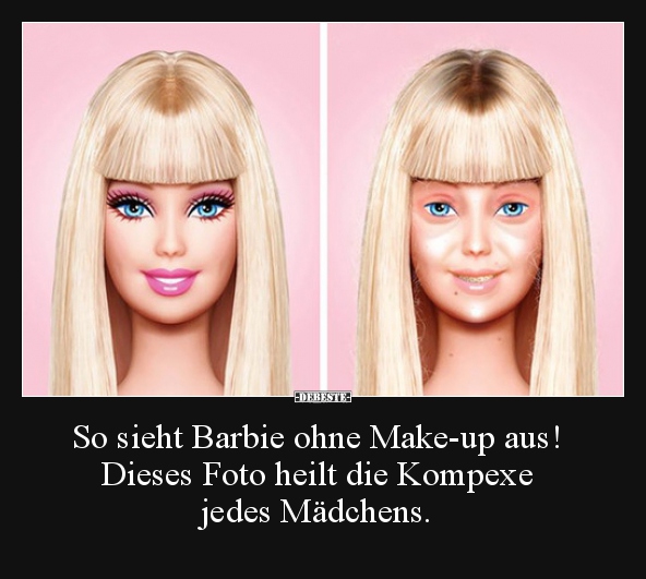 So sieht Barbie ohne Make-up aus!.. - Lustige Bilder | DEBESTE.de