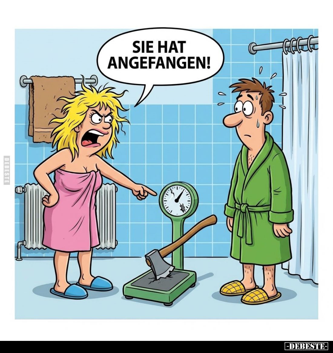 Sie hat angefangen!