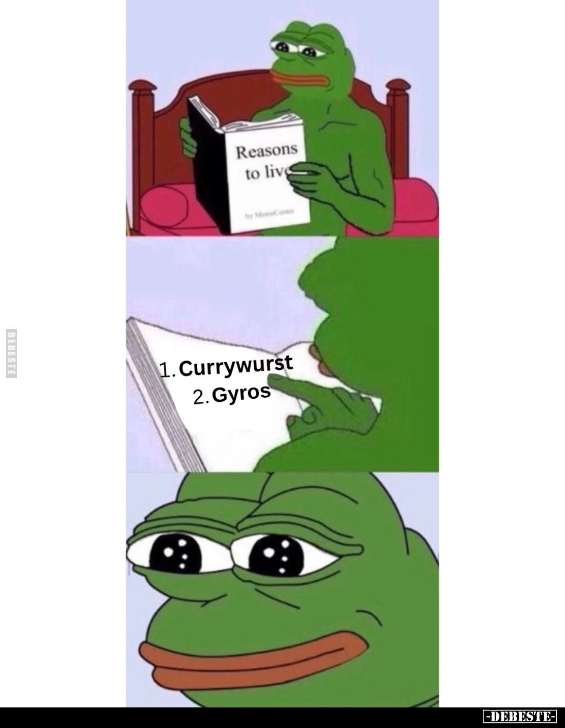 Reasons to live
1. Currywurst
2. Gyros