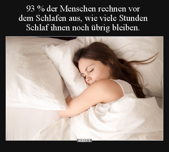 Menschen, Rechnen, Schlafen, Schlaf