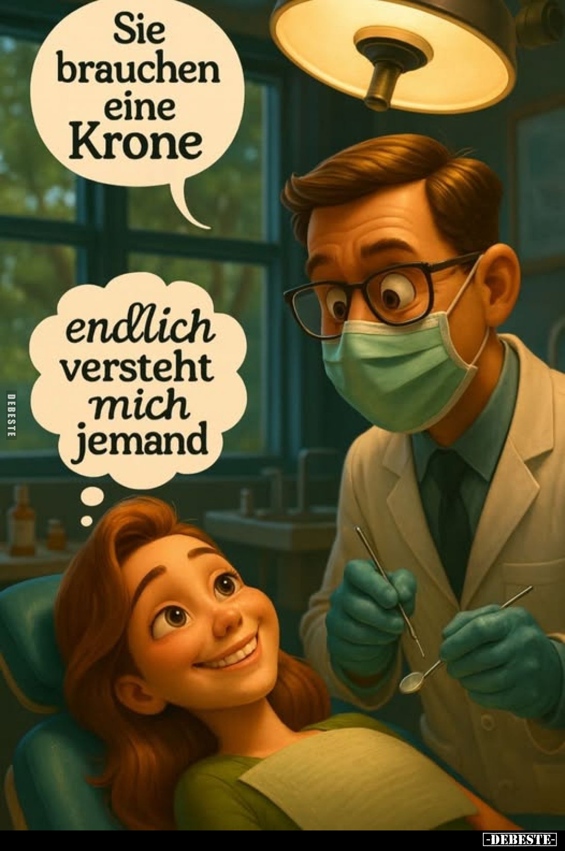 Sie brauchen eine Krone.
Endlich versteht mich jemand.