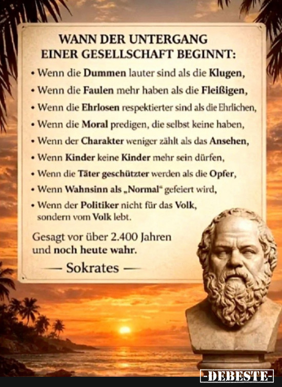 Sokrates - Untergang einer Gesellschaft - Lustige Bilder | DEBESTE.de