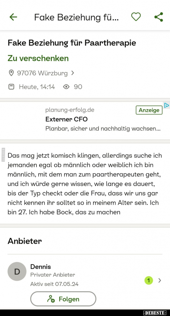 Fake Beziehung für Paartherapie.. - Lustige Bilder | DEBESTE.de