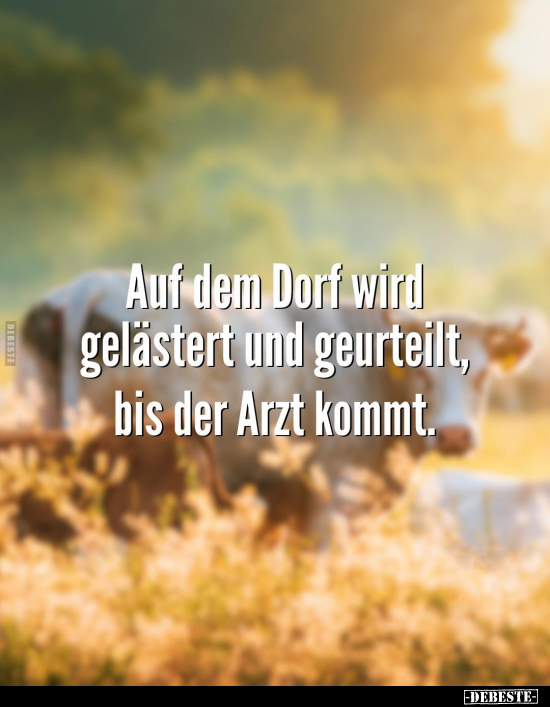 Auf dem Dorf wird gelästert und geurteilt.. - Lustige Bilder | DEBESTE.de