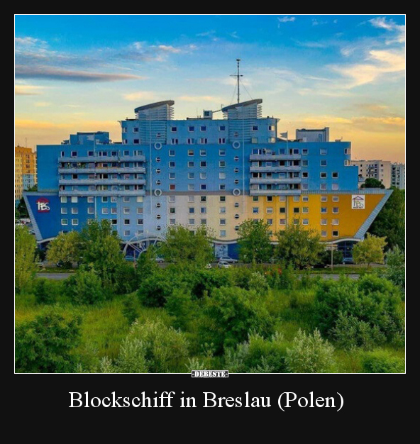 Blockschiff in Breslau (Polen).. - Lustige Bilder | DEBESTE.de