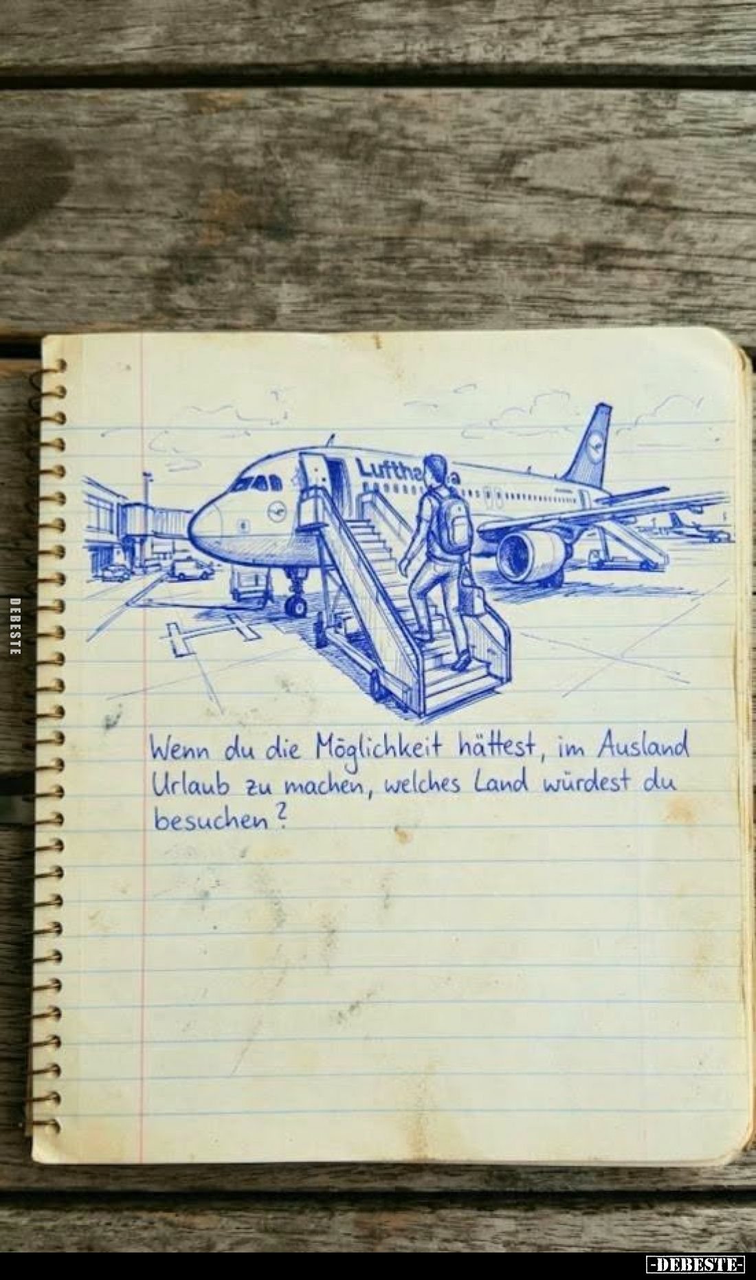 Wenn du die Möglichkeit hättest, im Ausland Urlaub zu machen, welches Land würdest du besuchen?
