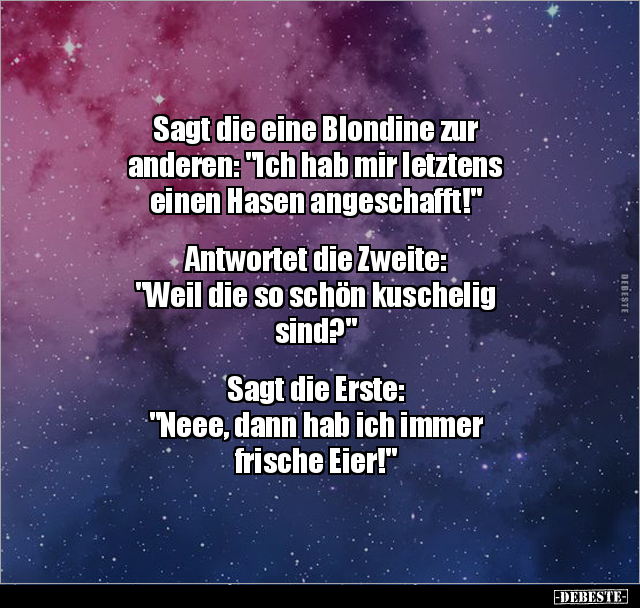Sagt die eine Blondine zur anderen: "Ich hab mir.." - Lustige Bilder | DEBESTE.de