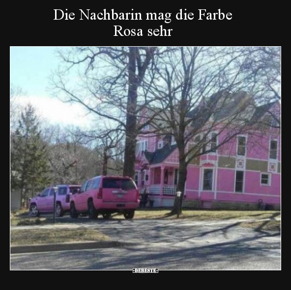 Die Nachbarin mag die Farbe Rosa sehr.. - Lustige Bilder | DEBESTE.de