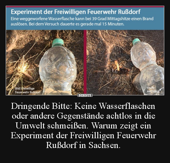Dringende Bitte: Keine Wasserflaschen oder andere.. - Lustige Bilder | DEBESTE.de