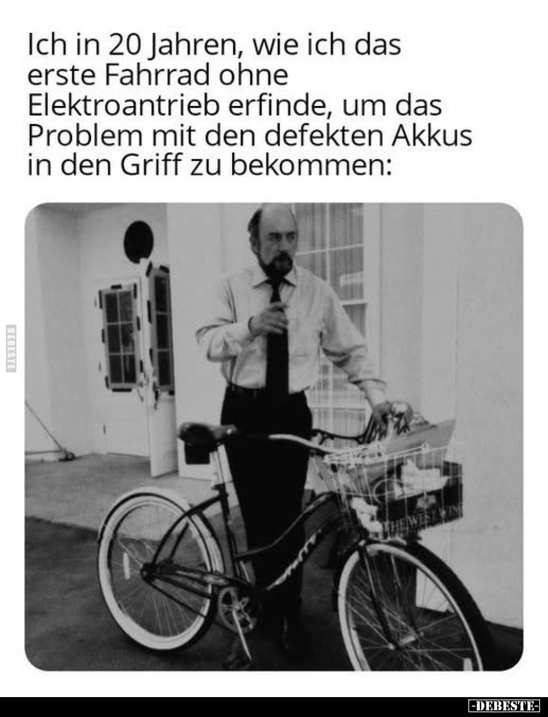 Ich in 20 Jahren, wie ich das erste Fahrrad ohne Elektroantrieb erfinde, um das Problem mit den defekten Akkus in den Griff z...