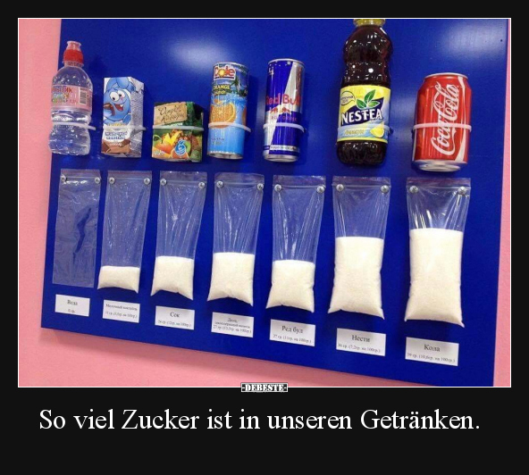 So viel Zucker ist in unseren Getränken... - Lustige Bilder | DEBESTE.de