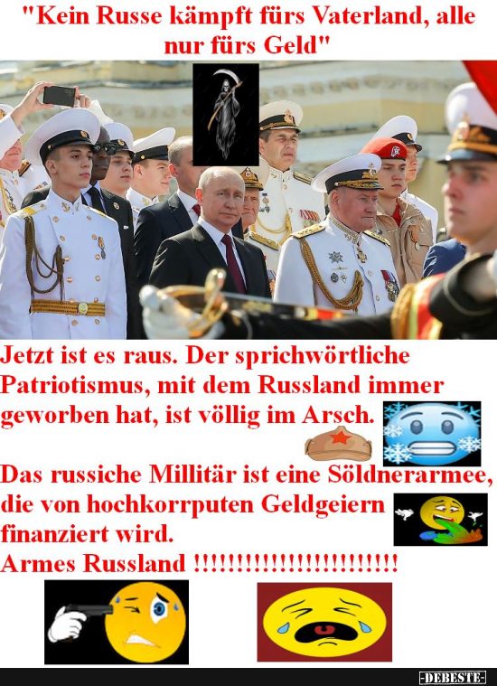 Putin und das russische Söldnermiltär! - Lustige Bilder | DEBESTE.de