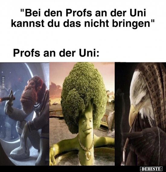 "Bei den Profs an der Uni kannst du das nicht.." - Lustige Bilder | DEBESTE.de