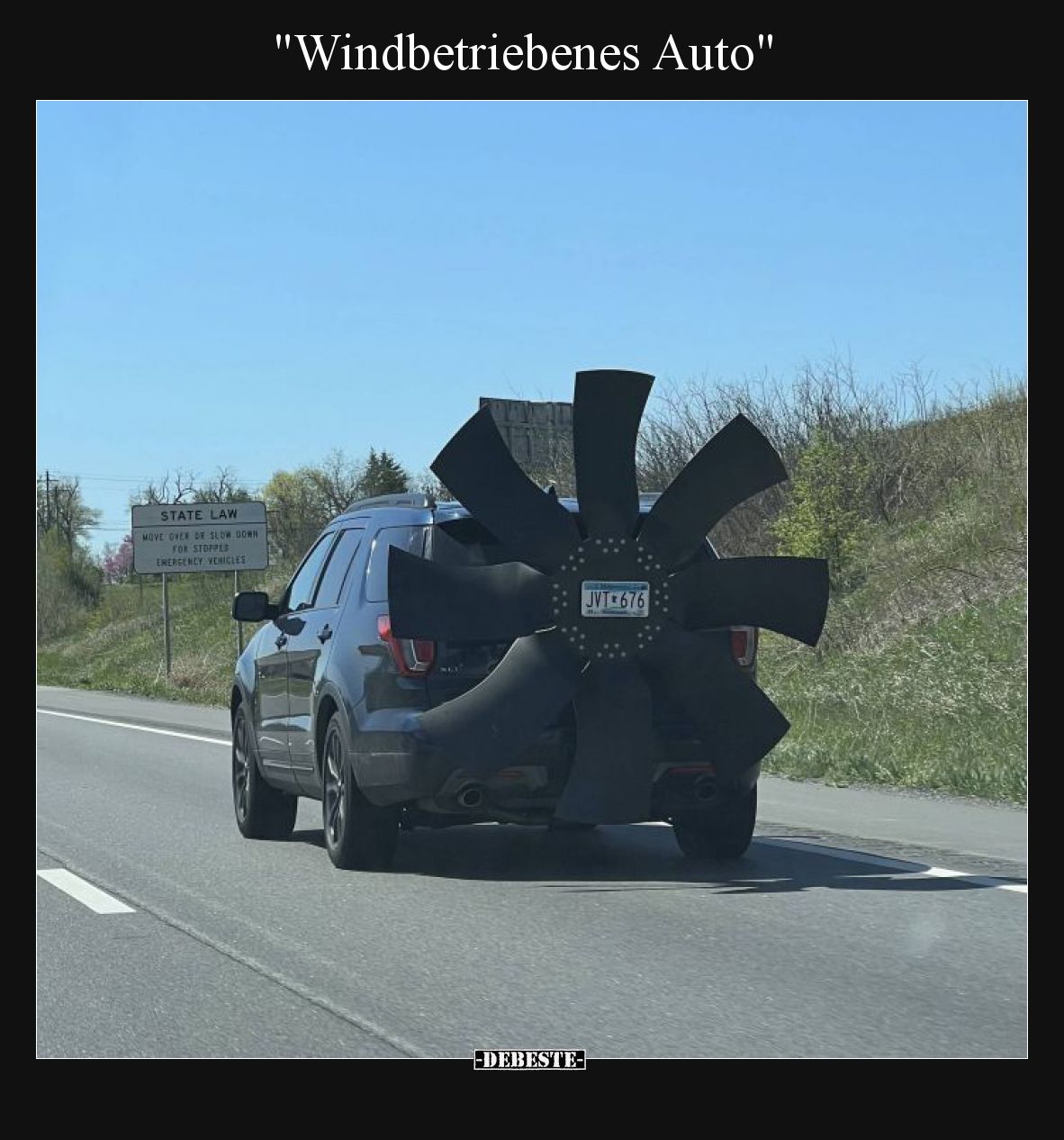 Windbetriebenes Auto.