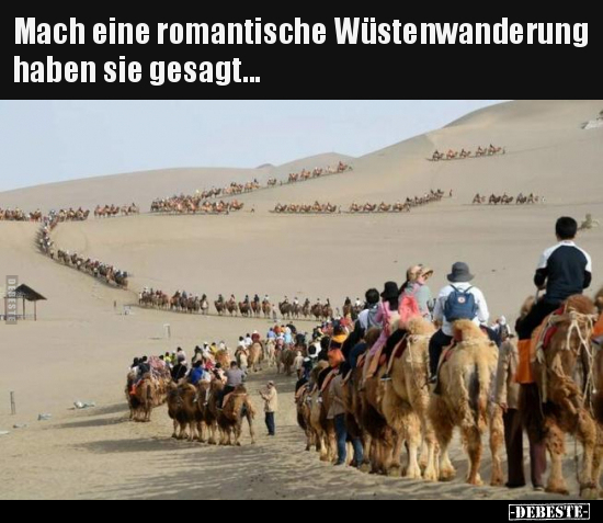 Mach eine romantische Wüstenwanderung haben sie.. - Lustige Bilder | DEBESTE.de