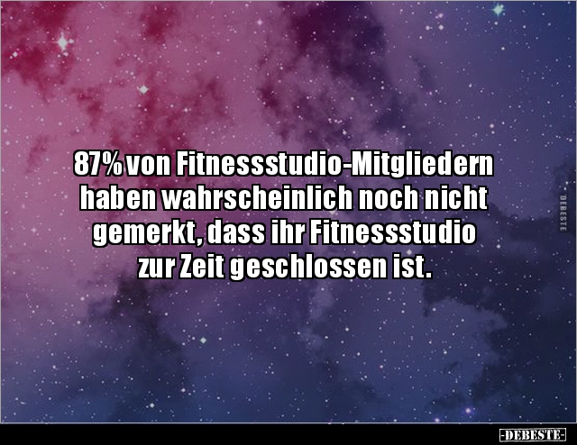 87% von Fitnessstudio-Mitgliedern haben.. - Lustige Bilder | DEBESTE.de