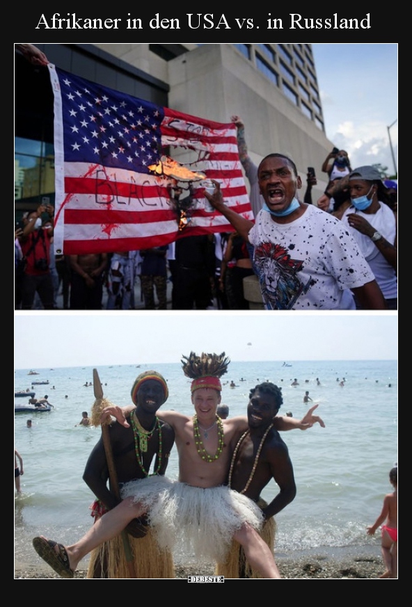 Afrikaner in den USA vs. in Russland.. - Lustige Bilder | DEBESTE.de