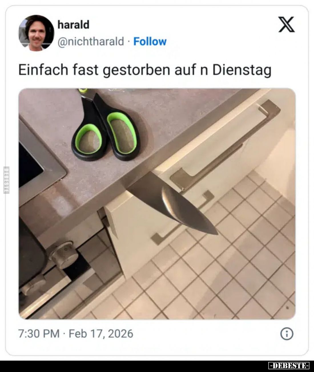 Einfach fast gestorben auf n Dienstag