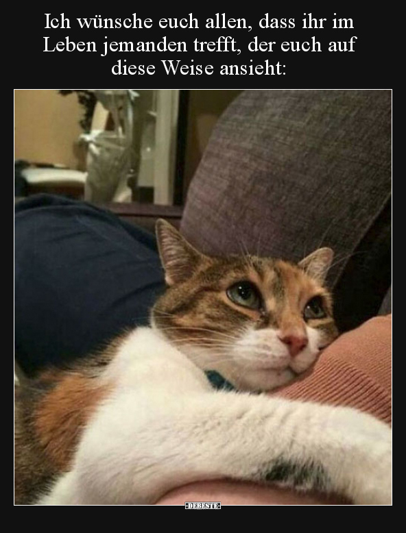 Ich wünsche euch allen, dass ihr im Leben jemanden trefft..