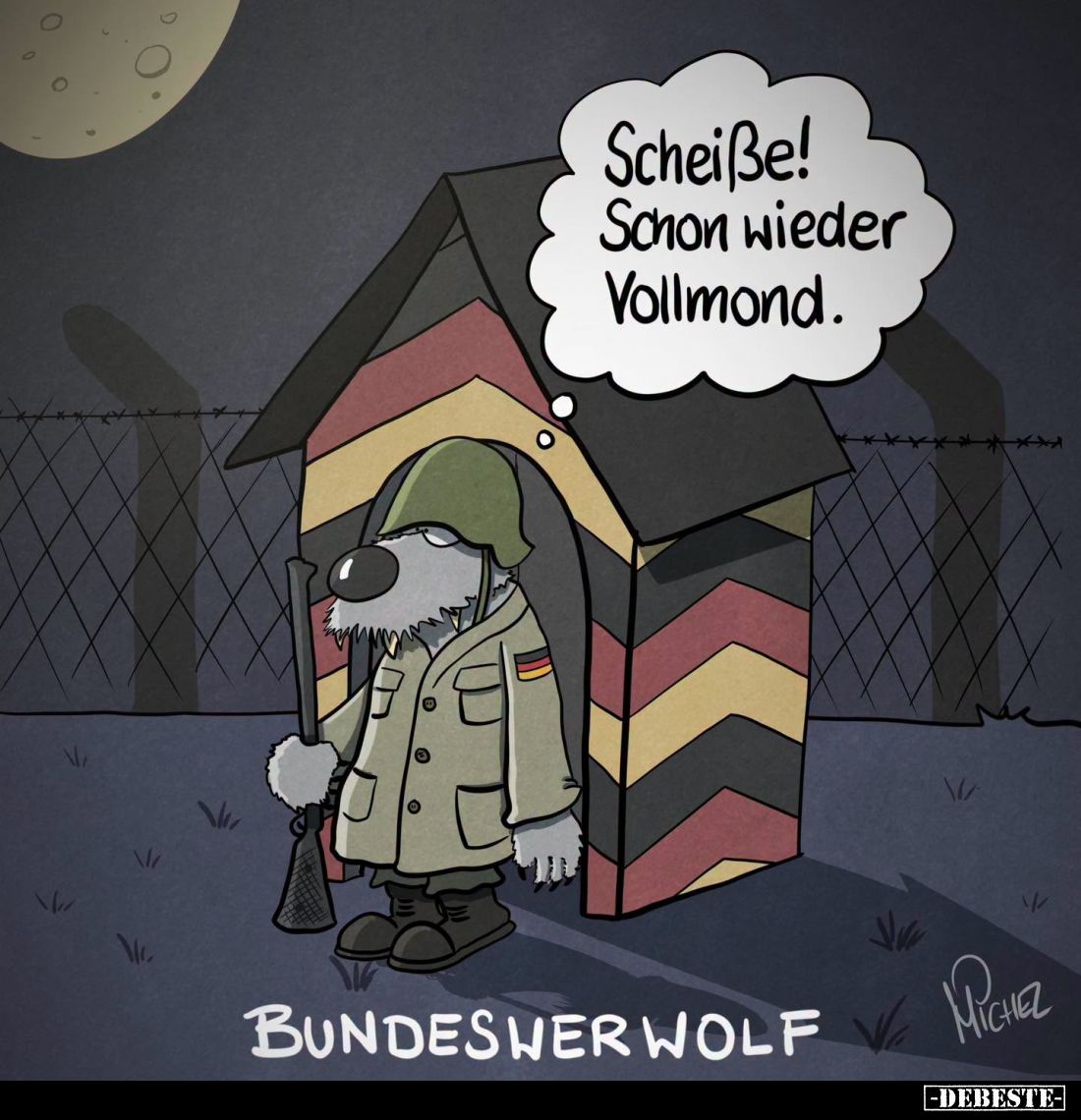 Bundeswerwolf. - Scheiße! Schon wieder Vollmond.