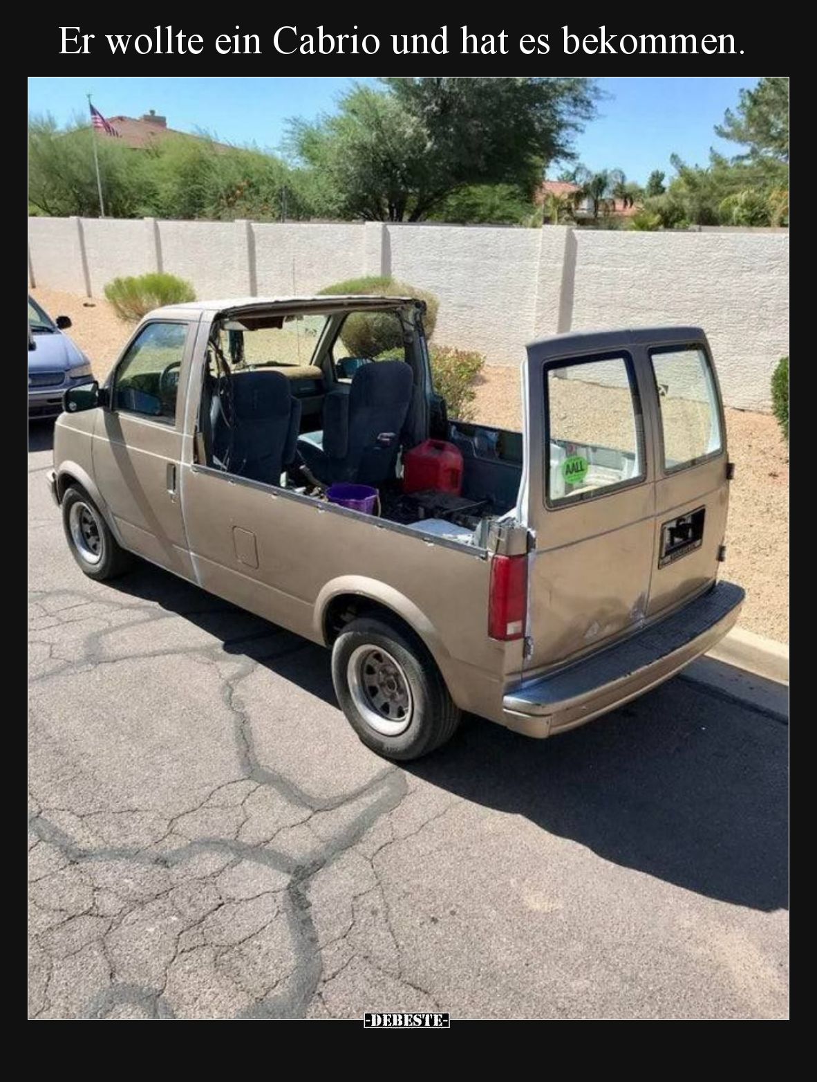 Er wollte ein Cabrio und hat es bekommen