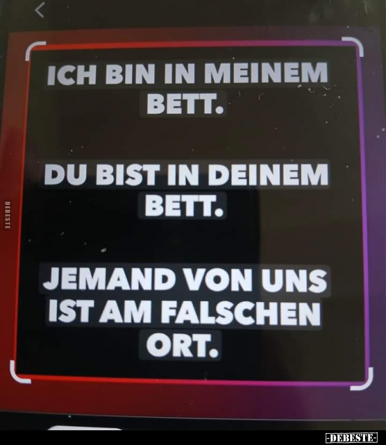 Ich bin in meinem Bett.. - Lustige Bilder | DEBESTE.de