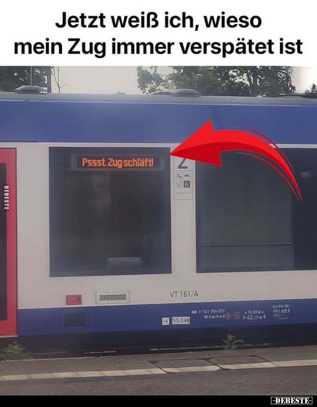 Jetzt weiß ich, wieso mein Zug immer verspätet ist.