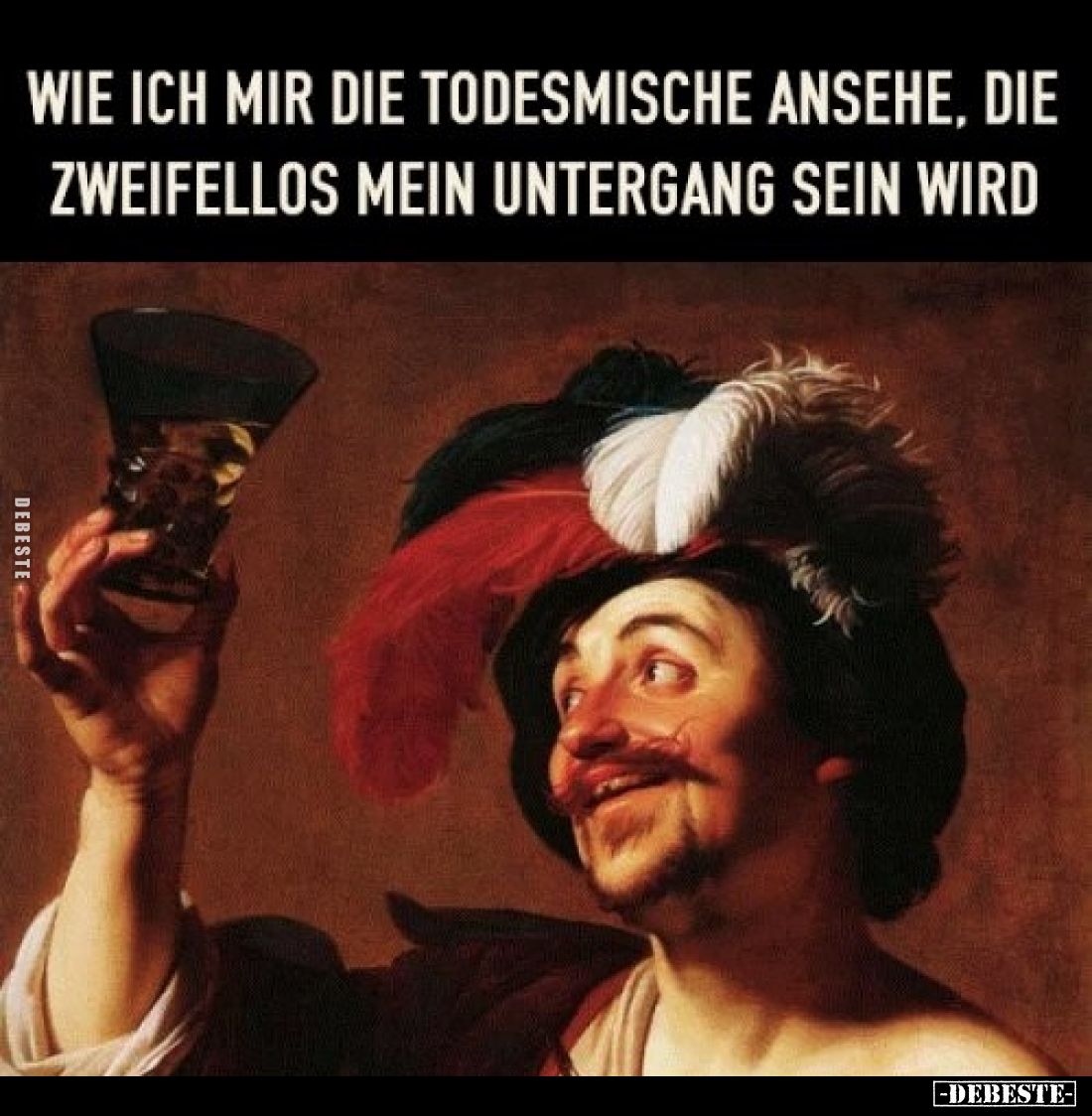 Wie ich mir die Todesmische ansehe, die zweifellos mein Untergang sein wird.