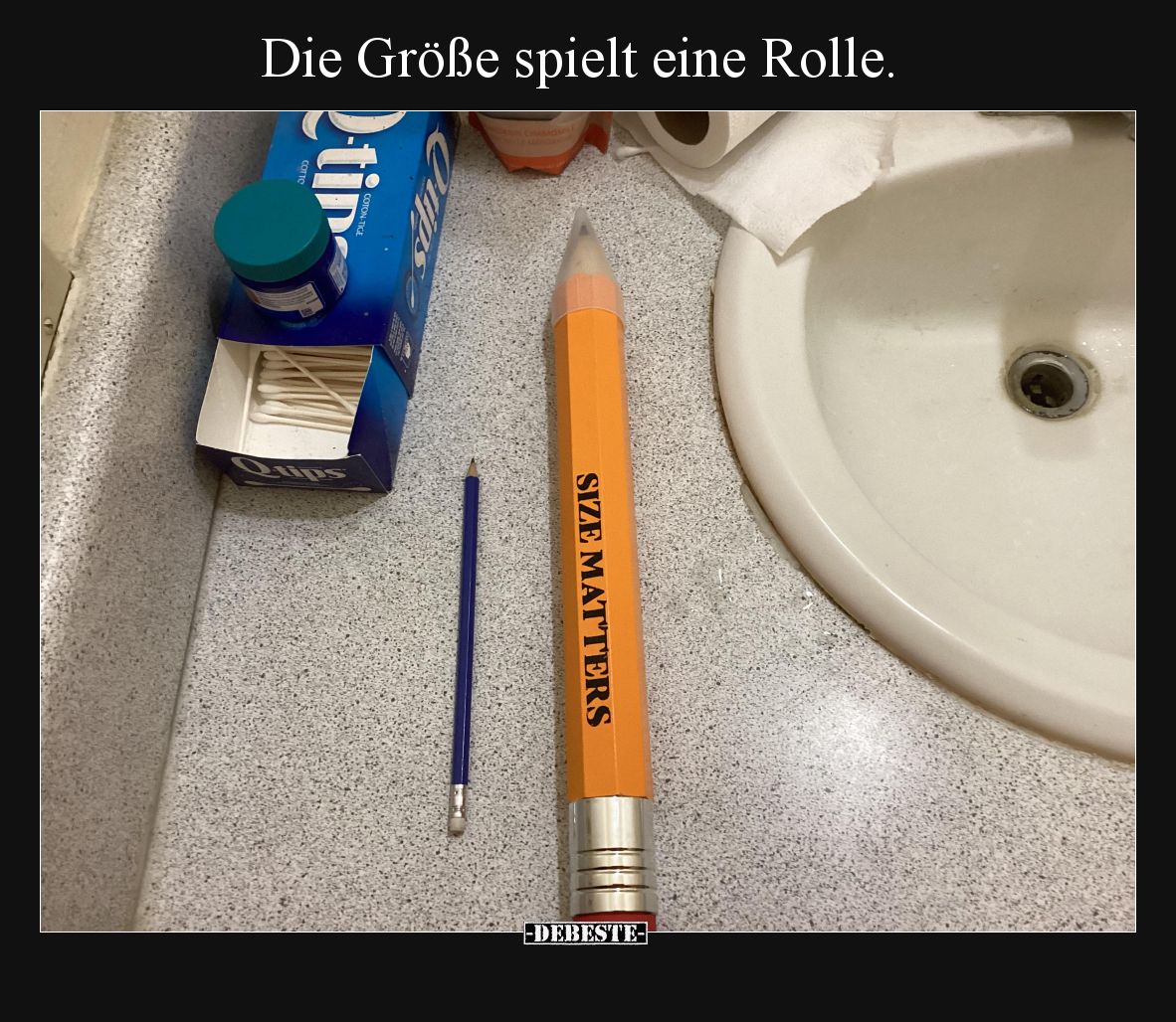 Die Größe spielt eine Rolle