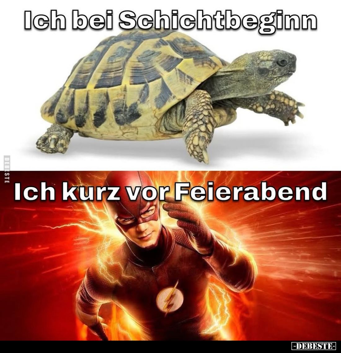 Ich bei Schichtbeginn
-
Ich kurz vor Feierabend