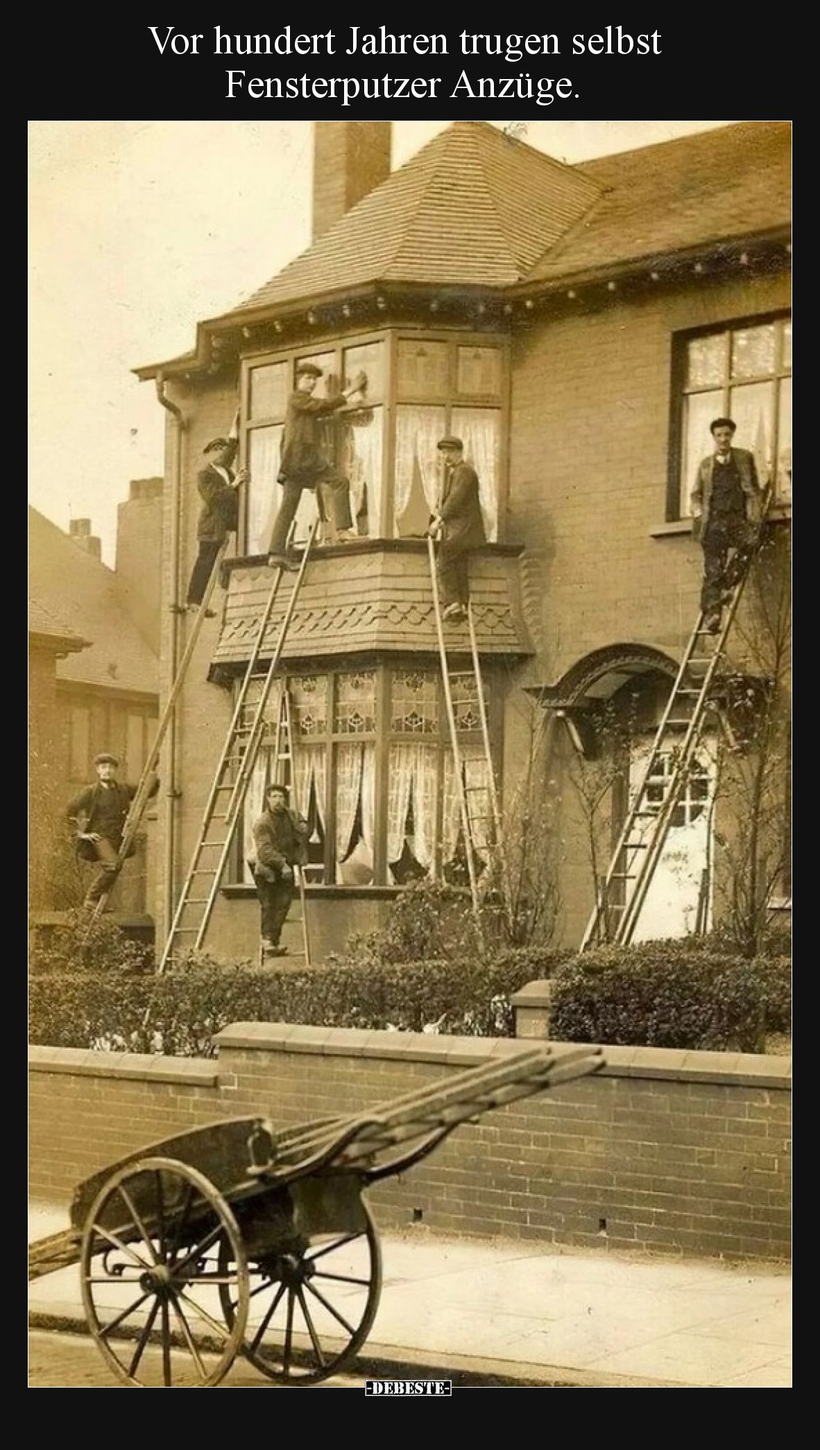 Vor hundert Jahren trugen selbst Fensterputzer Anzüge.