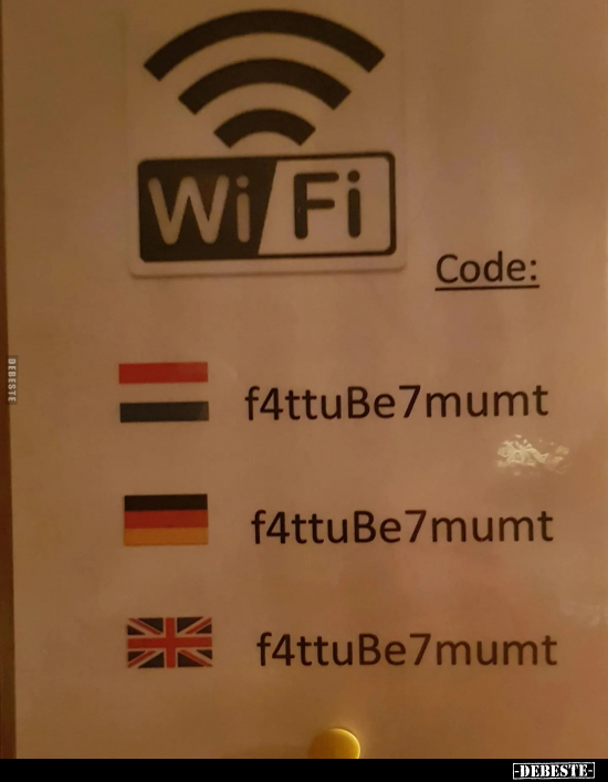 WiFi Code.. - Lustige Bilder | DEBESTE.de