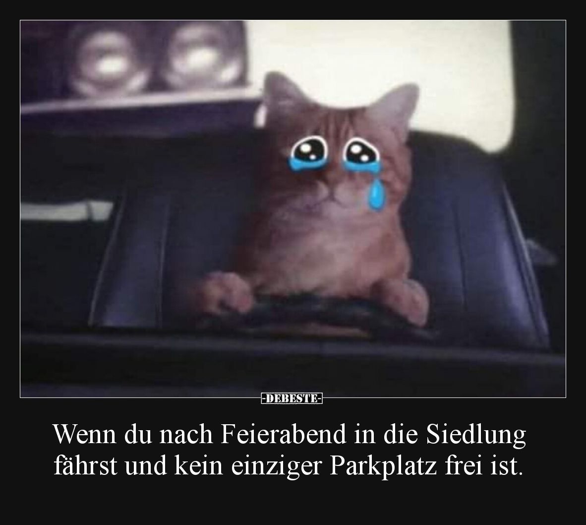 Wenn du nach Feierabend in die Siedlung fährst und kein einziger Parkplatz frei ist