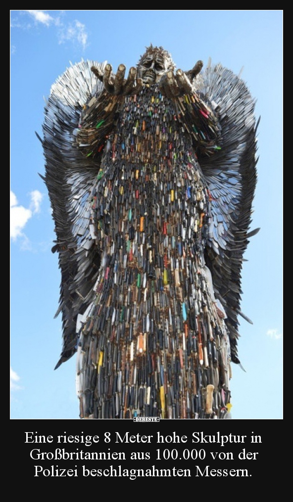 Eine riesige 8 Meter hohe Skulptur in Großbritannien aus.. - Lustige Bilder | DEBESTE.de