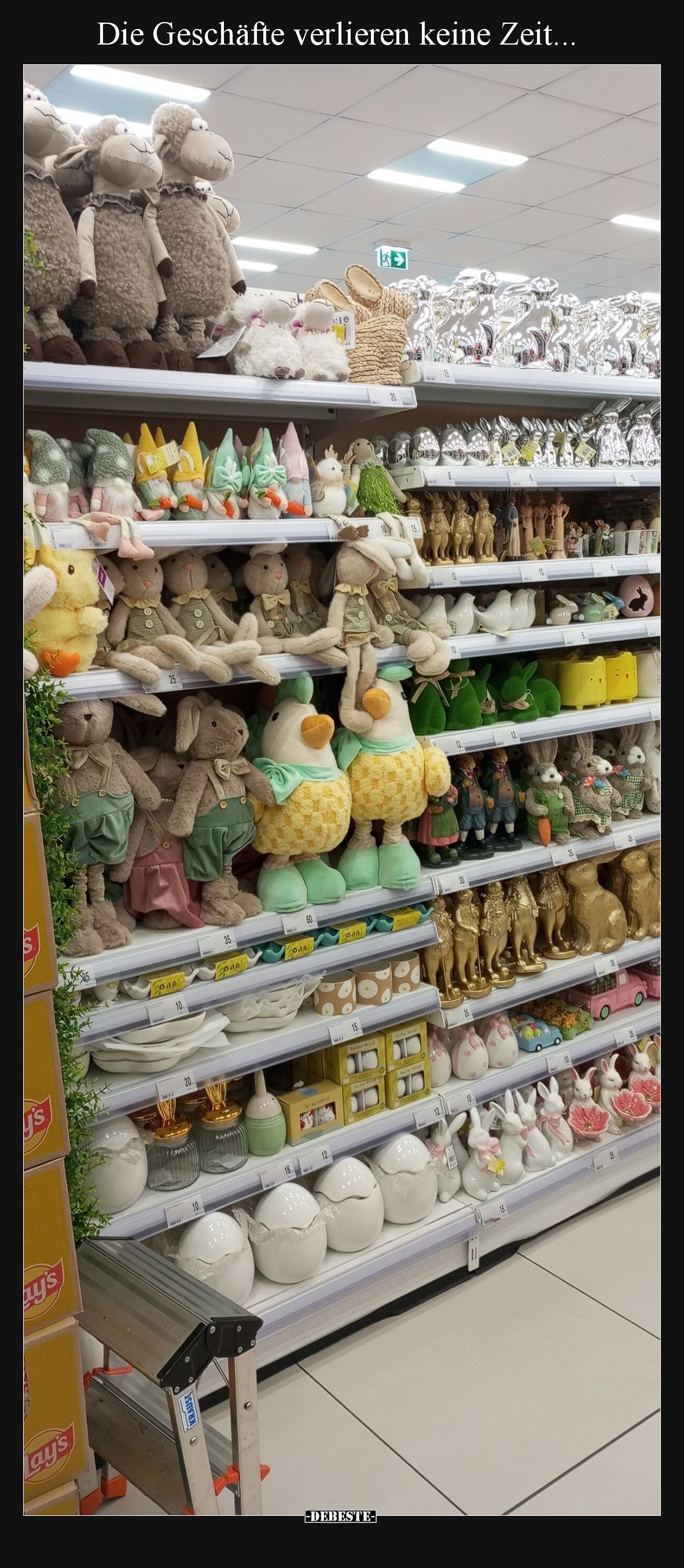 Die Geschäfte verlieren keine Zeit...
