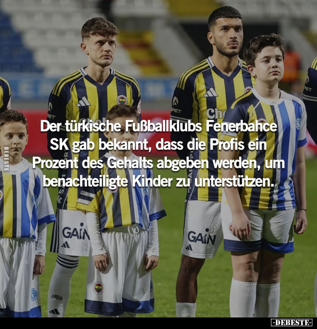 Der türkische Fußballklubs Fenerbahce SK gab bekannt, dass die Profis ein Prozent des Gehalts abgeben werden, um benachteilig...