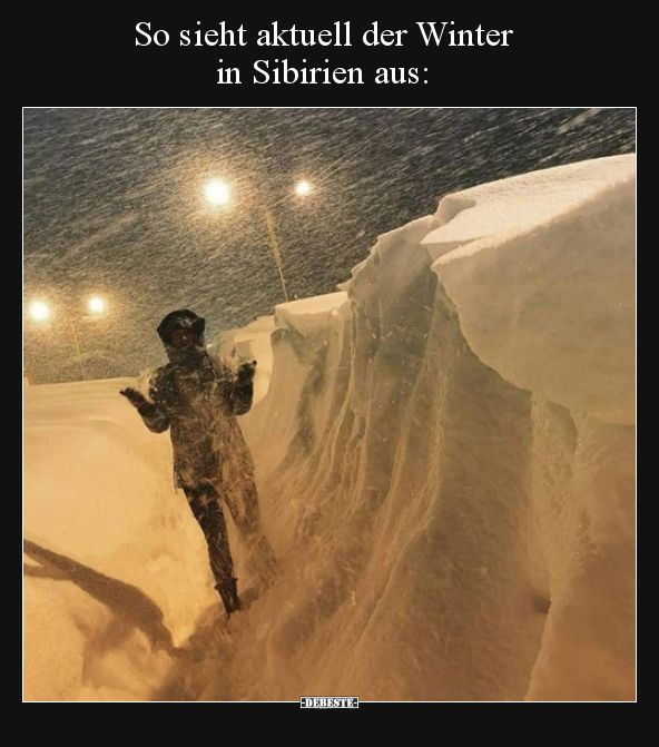 So sieht aktuell der Winter in Sibirien aus..
