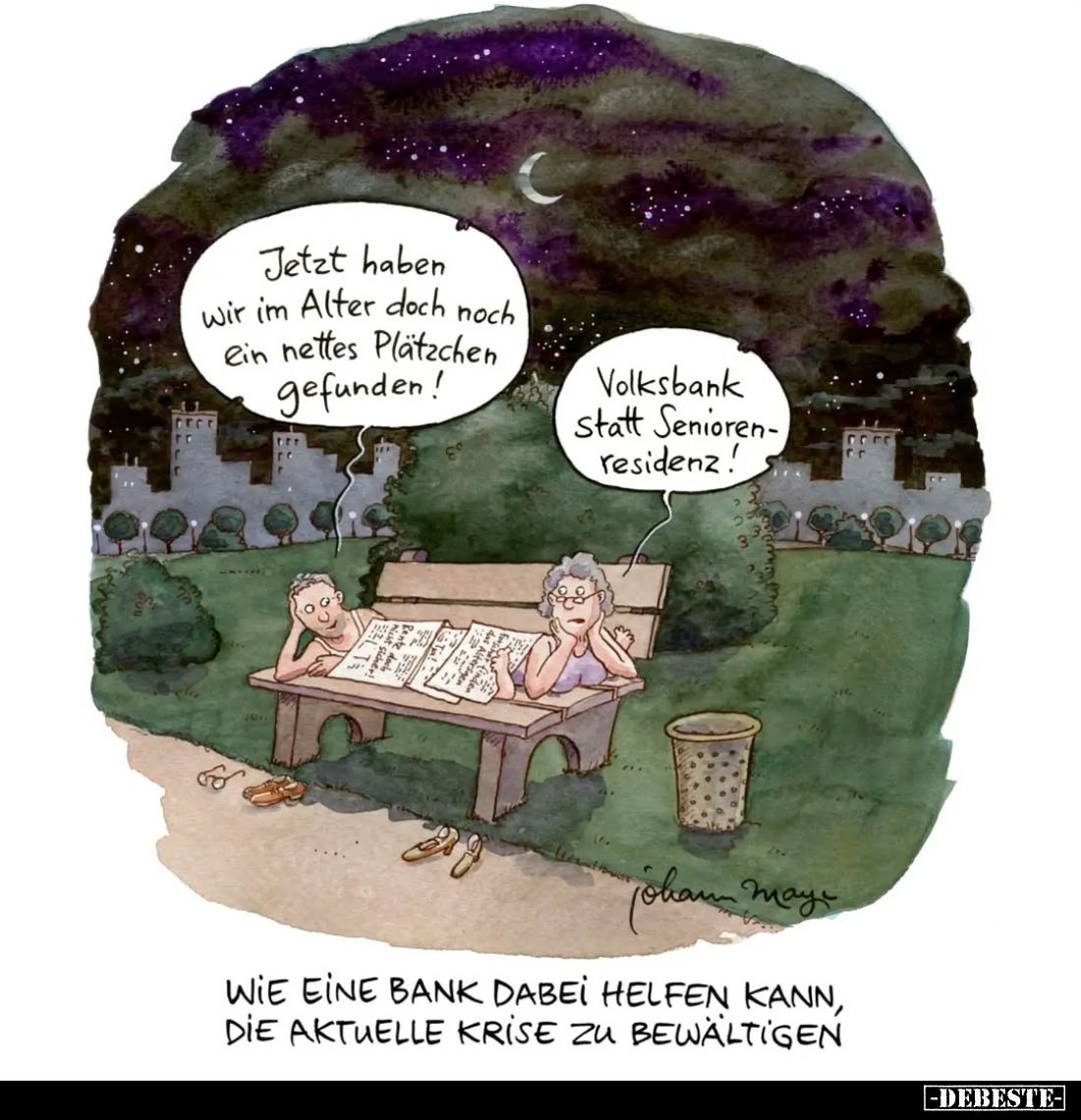 Wie eine Bank dabei helfen kann, die aktuelle Krise zu bewältigen. - Jetzt haben wir im Alter doch noch ein nettes Plätzchen ...