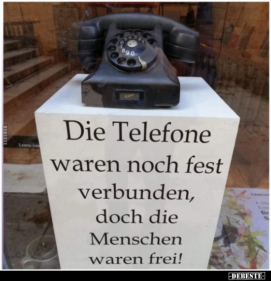 Die Telefone waren noch fest verbunden, doch die Menschen.. - Lustige Bilder | DEBESTE.de