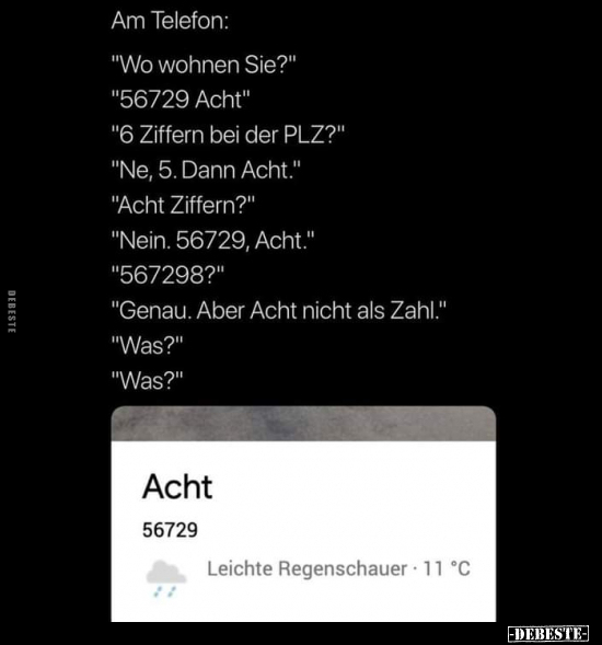 Am Telefon: "Wo wohnen Sie?".. - Lustige Bilder | DEBESTE.de