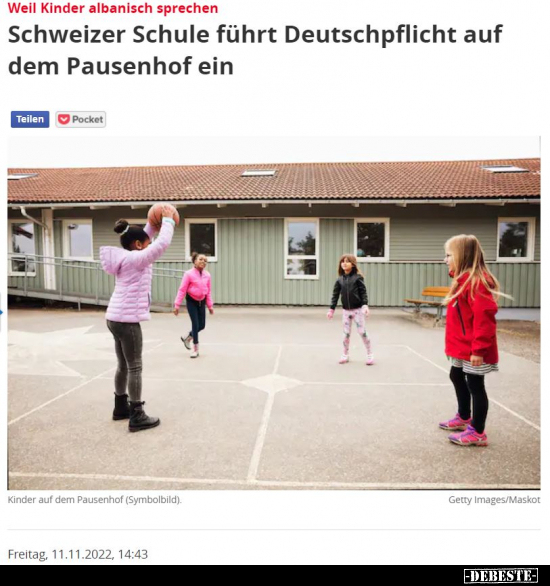 Schweizer Schule führt Deutschpflicht auf dem Pausenhof.. - Lustige Bilder | DEBESTE.de